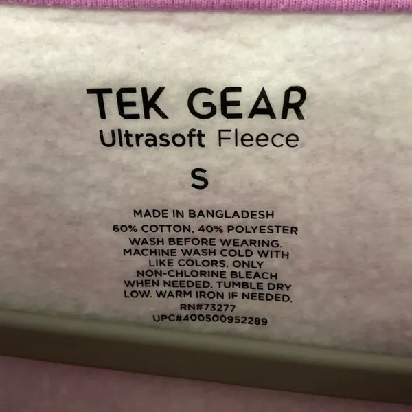Tek Gear Womens Sweatshirt Pink Camouflage Ultrasoft Fleece Size Small - Image 4