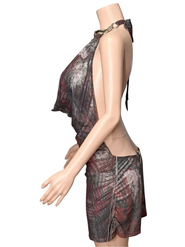 JADED LONDON Cosima Halter Draped Dress, Saphira, 10 (US) - Image 5