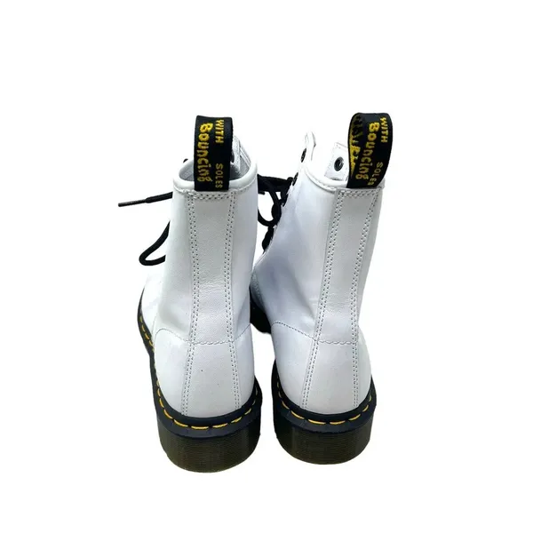 Dr. Martens 1460 Smooth Leather Lace-Up Boots White Size‎ US 7 - Image 6