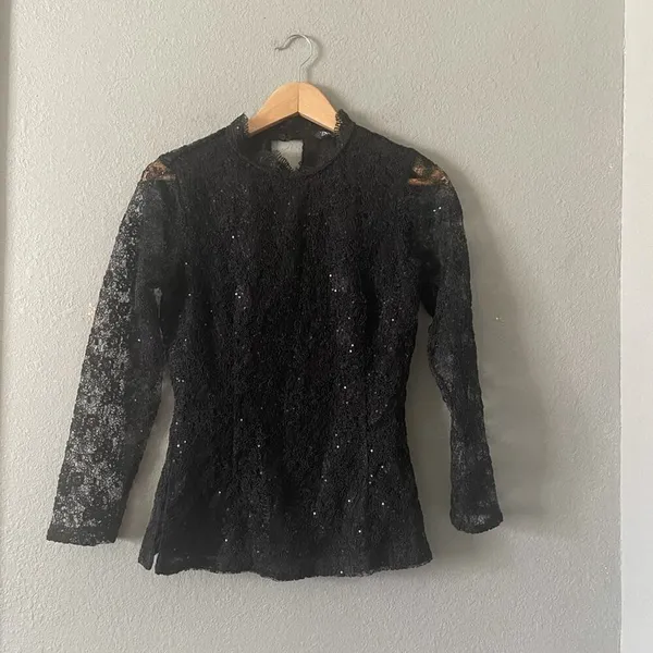 Zara Sequin Lace‎ Top - Image 4