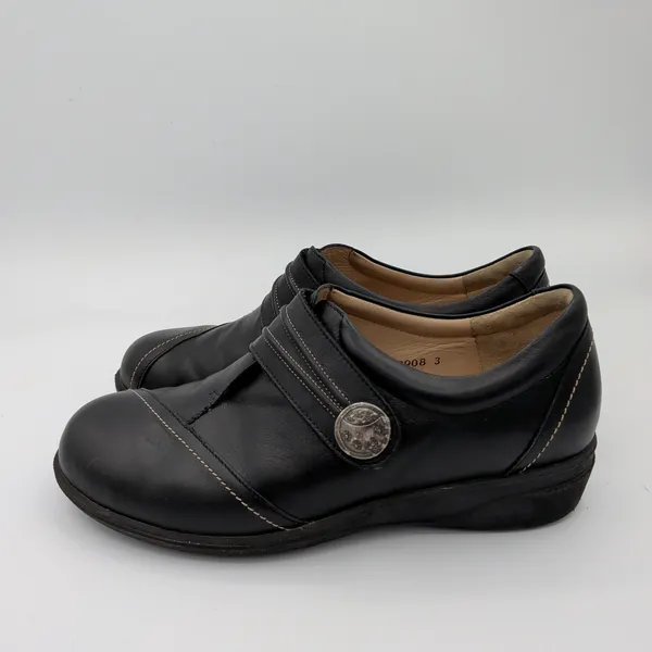 Finn Comfort Galway Black Leather Mary Jane Comfort Shoes Women Size 8.5 UK‎ 6 - Image 2