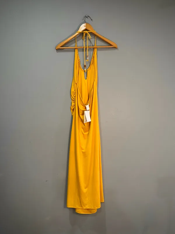 Yellow H&M Halter Dress Size M NWT - Image 5