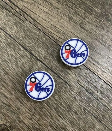 Philadelphia 76ers Basketball Team Charm For Crocs Shoe Charms - 2 Pieces - Image 3