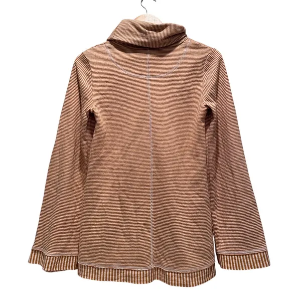 Anthropologie Maeve‎ Striped Cowl Neck Mustard Tai Sweater Top Size XS - Image 3