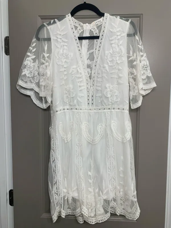 Boutique White Romper - Image 2