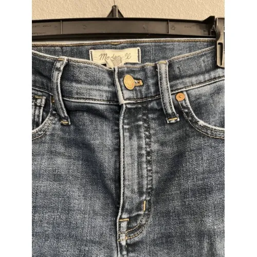 Madewell Womens Skinny Jeans‎ Size 26 10" High Rise Blue Denim Stretch Pants - Image 2