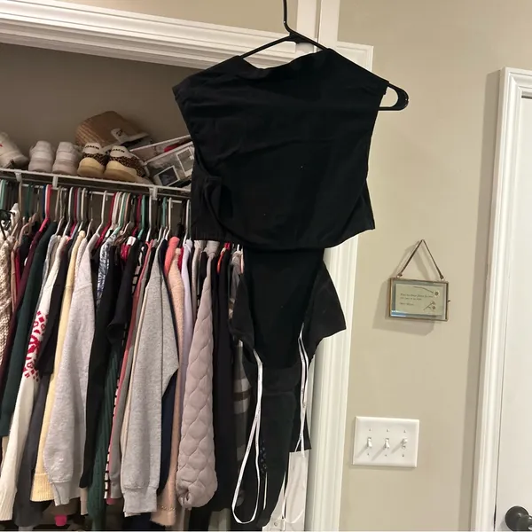 Lulu’s Plenty to Love Black Square Neck Sleeveless Cutout Bodysuit - Image 9