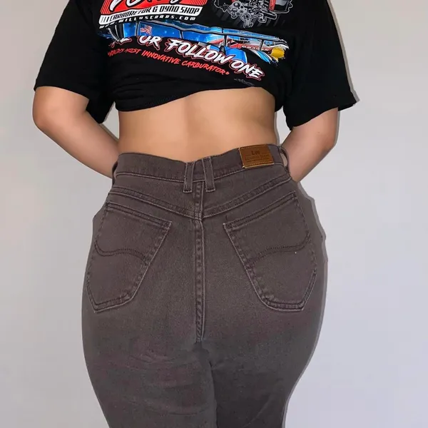 Lee Vintage Brown High Waisted Straight Leg Jeans - Image 6