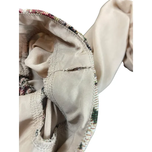 Tapestry Floral Crop Top Square Neck Puff Sheer Sleeve Renaissance Cottage Top S - Image 10