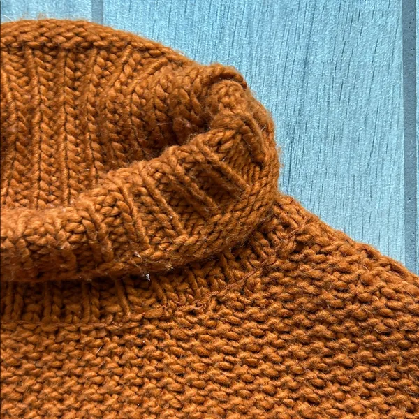 Forever 21 Chunky Knit Turtleneck Sweater - Orange - Image 3