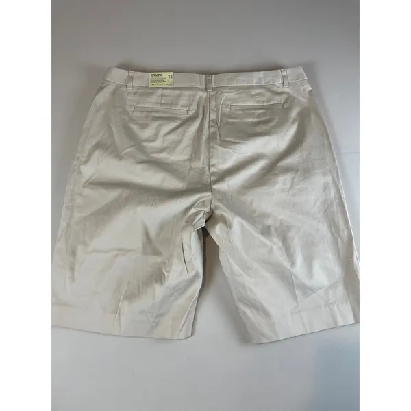 Van Heusen Studio City Short Modern Fit Bermuda Length Beige NWT Size 14 - Image 12