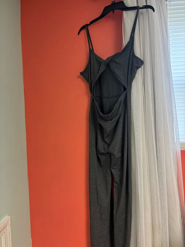 Icon apparel gray wide leg jumpsuit xl - Image 2
