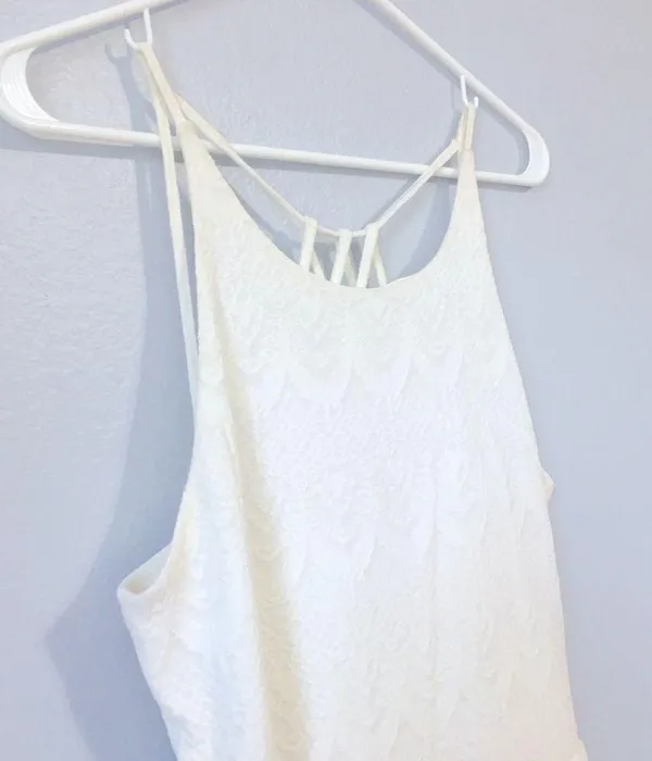 Maurices • White Midi Princess Waistline Bridal Shower Dress Size Medium - Image 2
