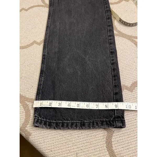 Garage Denim Street Wide Leg Black Distressed Jeans Size 00/23 Y2K - Image 7