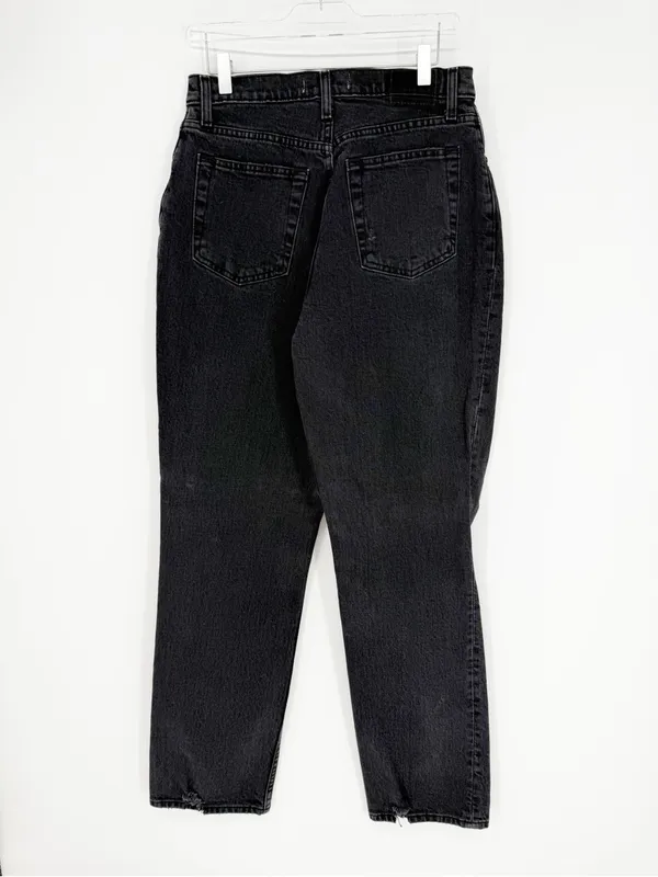 Abercrombie & Fitch 90s Straight Ultra High Rise Curve Love Distressed Jeans 29 - Image 4