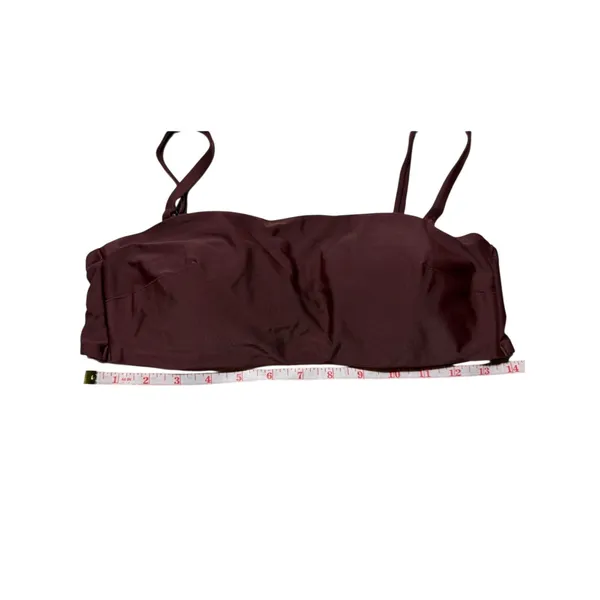 Aerie Burgundy Bandeau Adjustable Straps Bikini Top Large 12 14 - Image 9