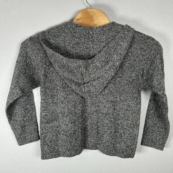 Bridgewater Classics 100% Shetland Wool Full Zip Hoodie Sweater Size Medium Gray - Image 4
