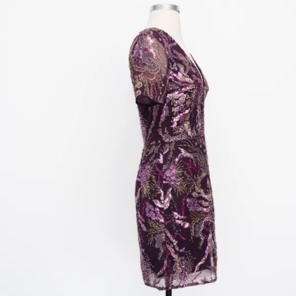 Dress The Population Floral‎ Sequin Embroidery Mini Dress - Image 6