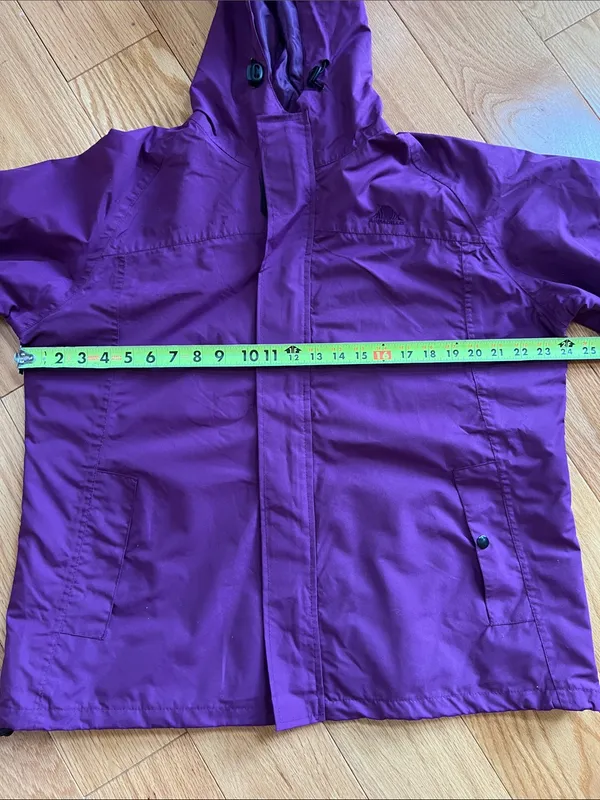 armadillo Hooded Rain Jacket womens purple wind jacket medium - Image 5