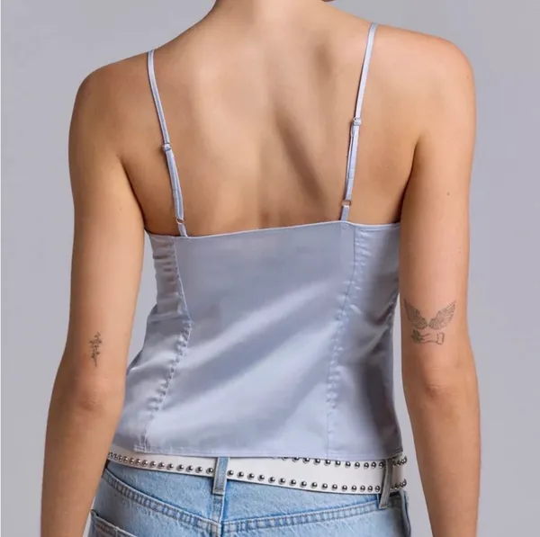 Urban Outfitters Blue Open Front Tie Cami - Image 2