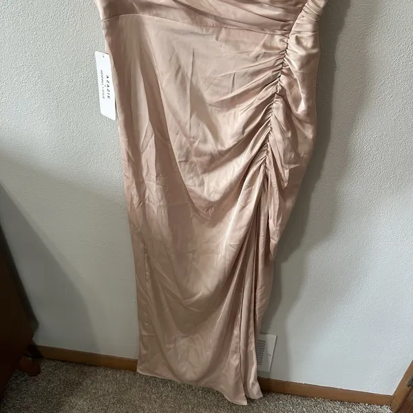 Azazie x Kendall + Kylie Dress Size A14 English‎ Rose Cowl Stretch Satin Mermaid - Image 3