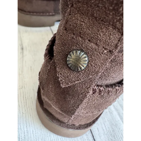 UGG Cory II Grey Suede Sheepskin Lined Ankle Boots Womens Slim Silhouette Sz 8.5 - Image 11