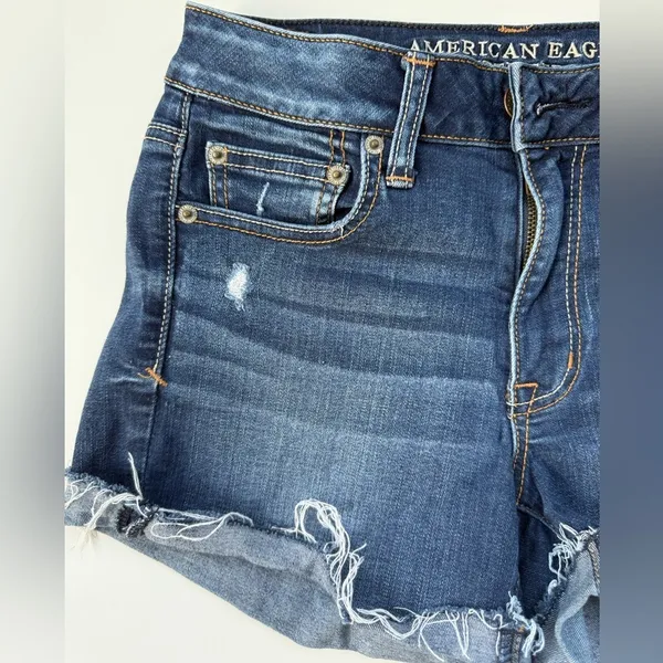 American Eagle Outfitters Women's Blue Denim Shorts Sz 4 - Image 2