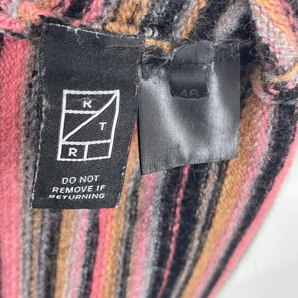 Nude Striped Turtleneck‎ Sweater Pink Brown Gray Black Cozy Knit Casual Designer - Image 4