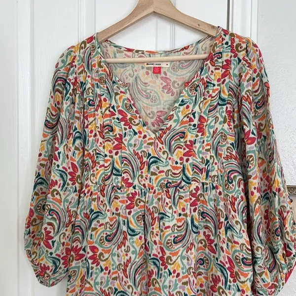 Marine Layer scarlett cotton multicolor dress - Image 5