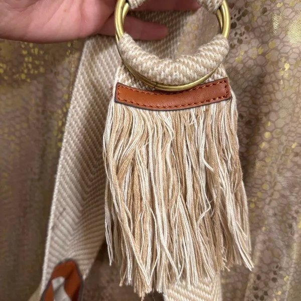 Lucky Brand Adyn Brown Suede Leather Boho Hobo Slouchy Bag Purse - Image 8