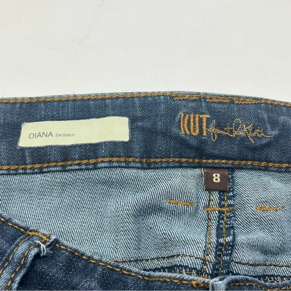 Kut From the Kloth Diana Skinny Women SZ 8 Blue Denim‎ Jean Five Pockets - Image 2