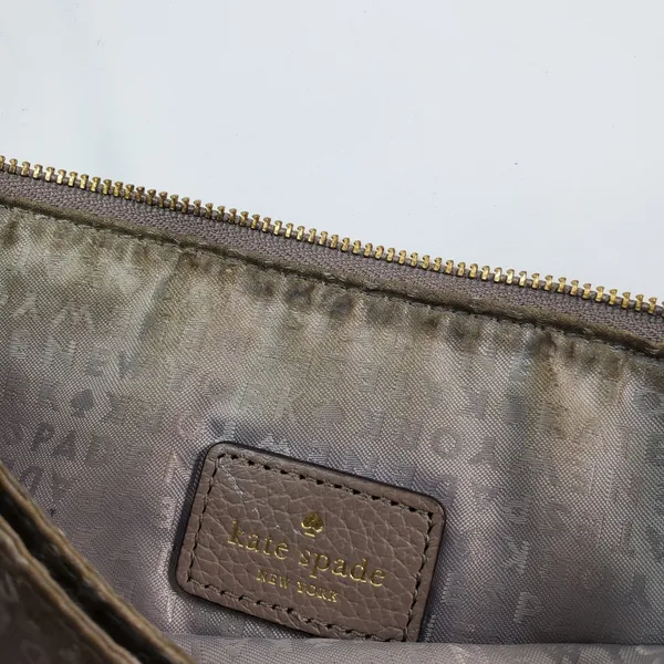 Kate Spade New York Leila Womens Leather‎ Triple Gusset Crossbody Bag Taupe Nude - Image 4