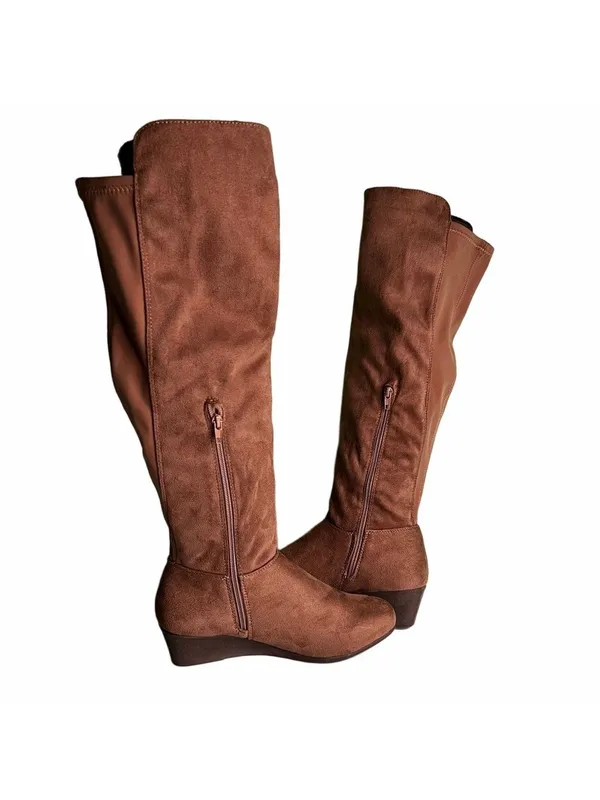 CL by Laundry Women's Over Knee High Tall Wedge Boot Size 7.5 - Image 7