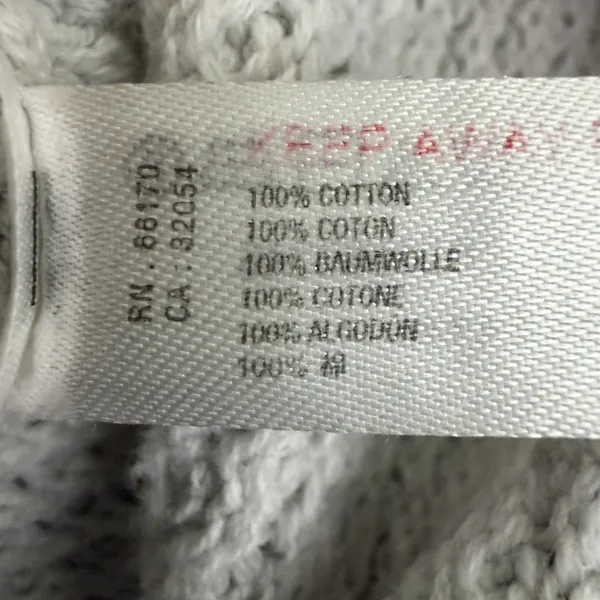 Free People FP Beach Hailee Sweater XS Gray Waffle Knit Henley Oversized Cotton - Image 14