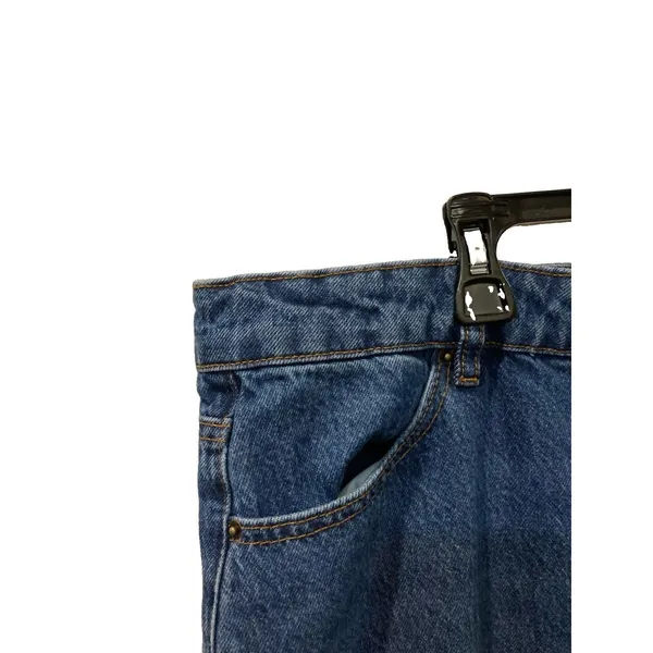 Women's Sezane Denim Wide Leg Jeans Dark Wash Blue Size FR 46/US 14-16 (38x32) - Image 2