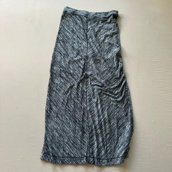 Marled Knit Maxi Skirt Gray Size M - Image 3