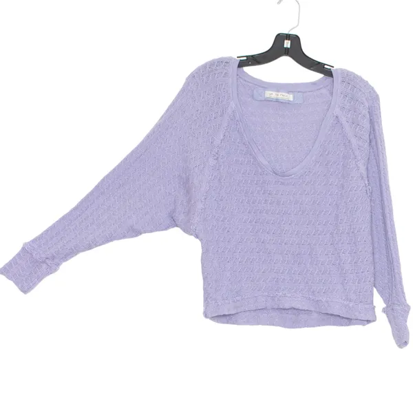 We The Free People Sweater S Purple Slouchy Oversized Boho Minimalist Coastal - Image 2