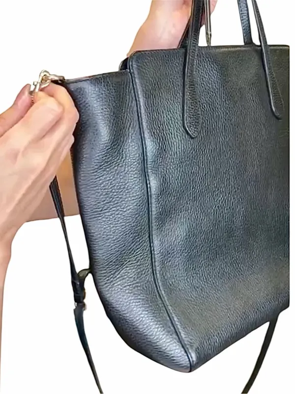 Gucci Swing Leather Tote with Detachable Strap 22179564 -black - Image 11