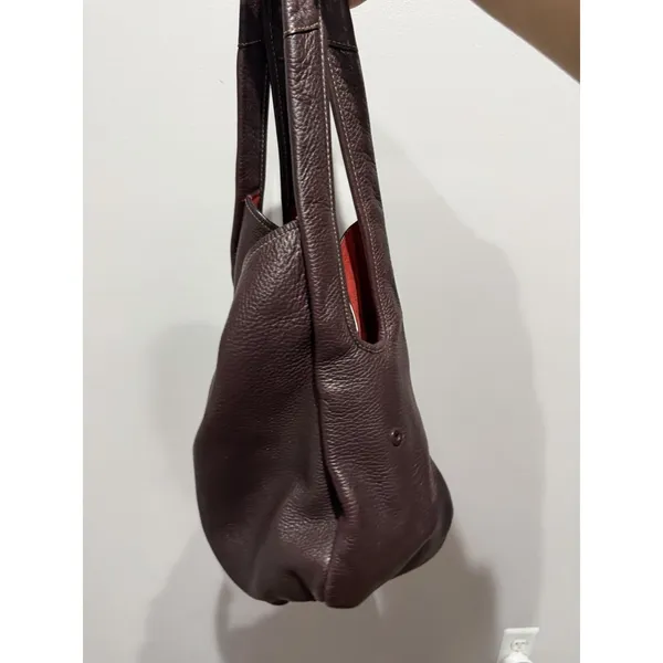 COACH Bandit Hobo 39 Natural Pebble Leather 86760 Plum Purple Leather Tote Bag I - Image 3