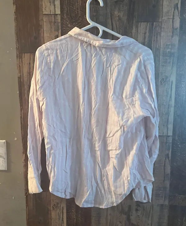Cream Long Sleeve Button Down Shirt (109) - Image 4