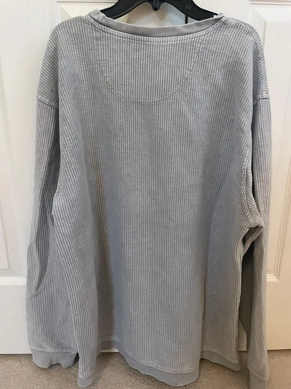 Royce Apparel Carolina Gray Ribbed Sweatshirt - Image 4