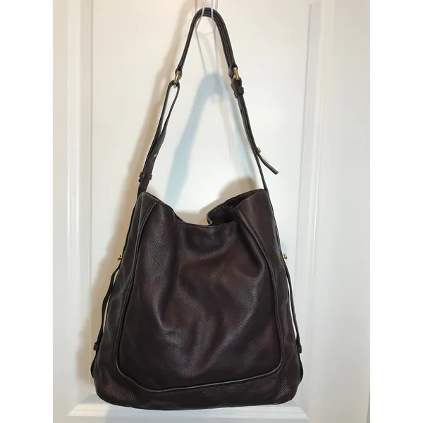 Marc by Marc Jacobs Black Pebbled Leather Hobo Bag EUC - Image 3