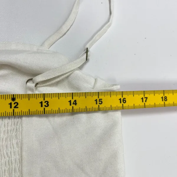 NWOT Farm Rio Linen Blend White Sleeveless Mini Dress Size L - Image 15