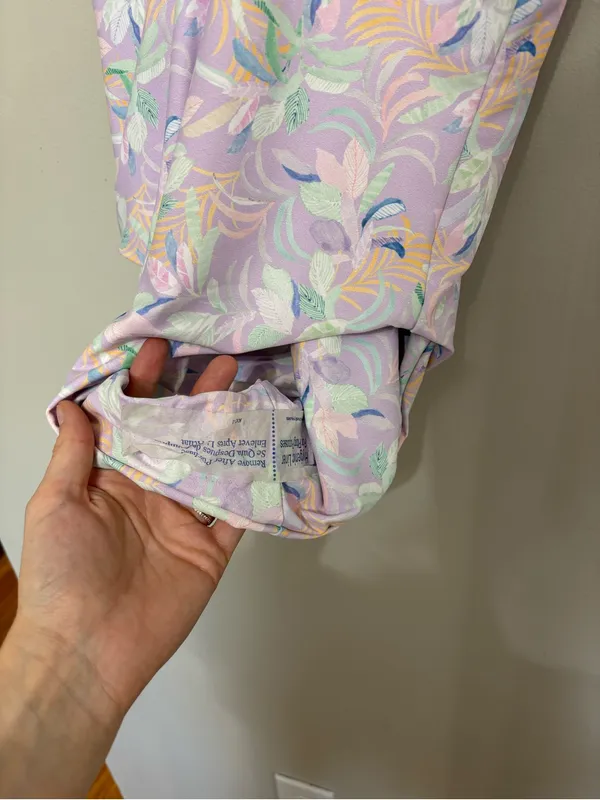 NEW SKATIE Amanda One Piece Swimsuit in Pastel Purple Leaf Print - Size S - Image 4