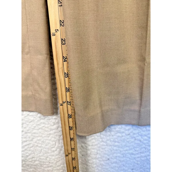 Madewell Pants Womens 8 Beige‎ Pleated Wide Leg High Rise Dress Twill Workwear - Image 8
