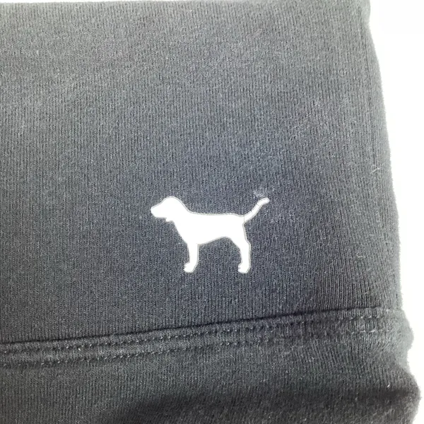 PINK - Victoria's Secret Black Classic Cotton Leggings Dog Logo Size Large - Image 5