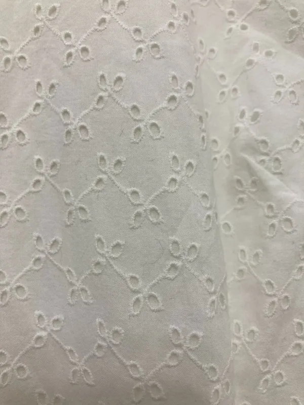 Hope & Henry 100% Organic Cotton Eyelet Lantern Sleeve V-Back Mini Dress 10 - Image 7