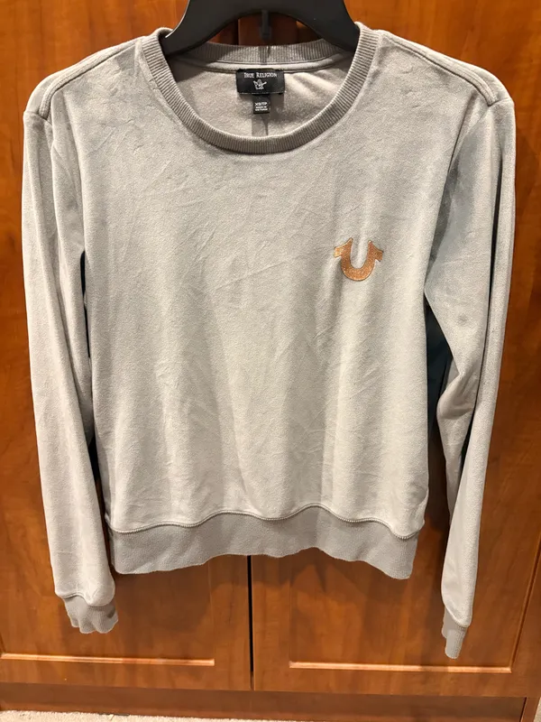 True Religion Glitter Velour Pullover Sweatshirt - Image 3