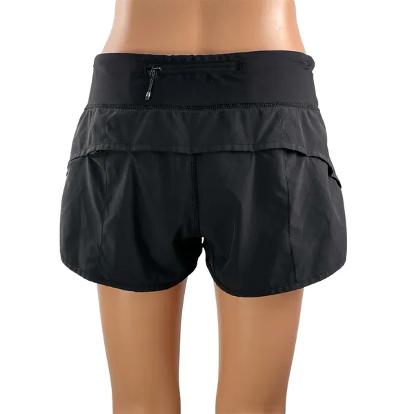 Lululemon Speed Up Women's Black Knit Activewear Athletic Running Shorts Size S - Image 3