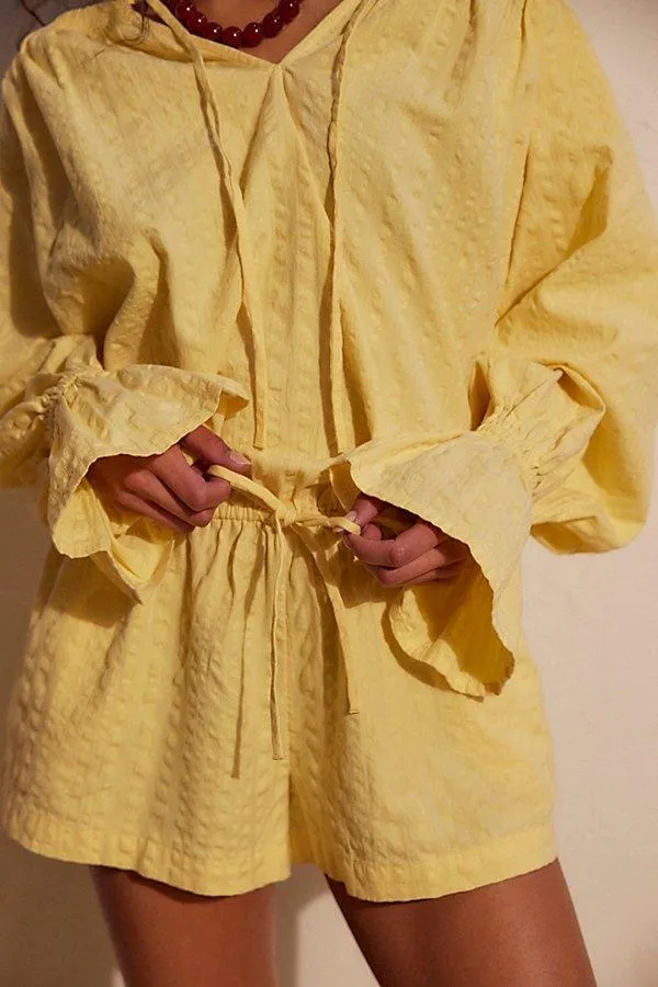 NWT free people Estrella Romper in yellow. Size Medium - Image 3